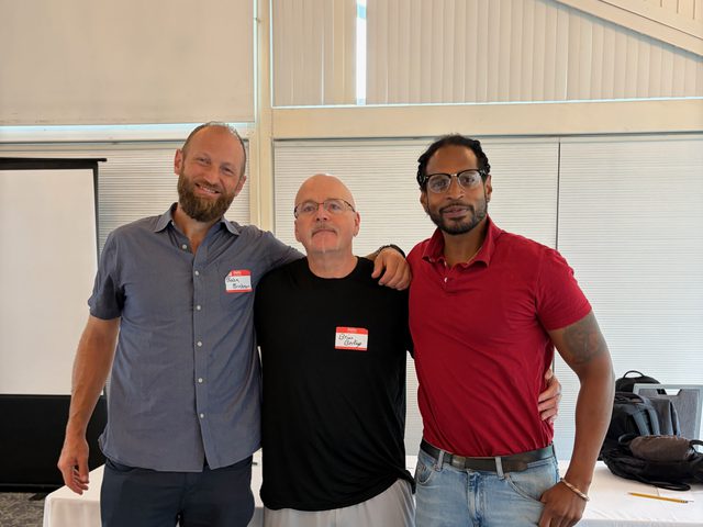 Brian Beckage with the Event Rap artists at the workshop